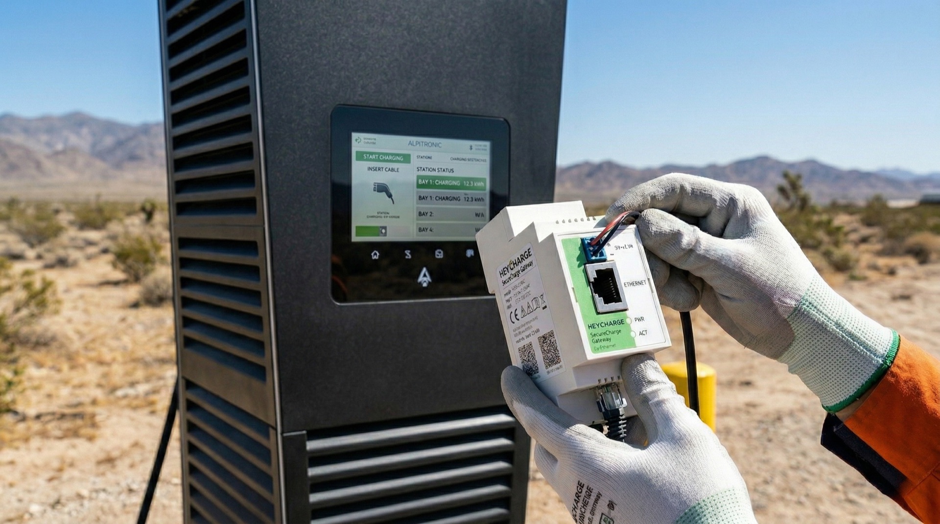 Adattatore di retrofit in fase di installazione su un caricatore da parete per veicoli elettrici già esistente